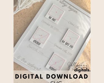 Love Story Valentine Sign SVG: Photo Frame Laser File (Digital Download)