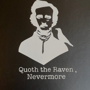 Gothic Poe Notebook / Edgar Allan Poe / Quoth The Raven Nevermore / Raven Notebook  / Crows/ Hardcover Notebook / Lined Paper / Customizable