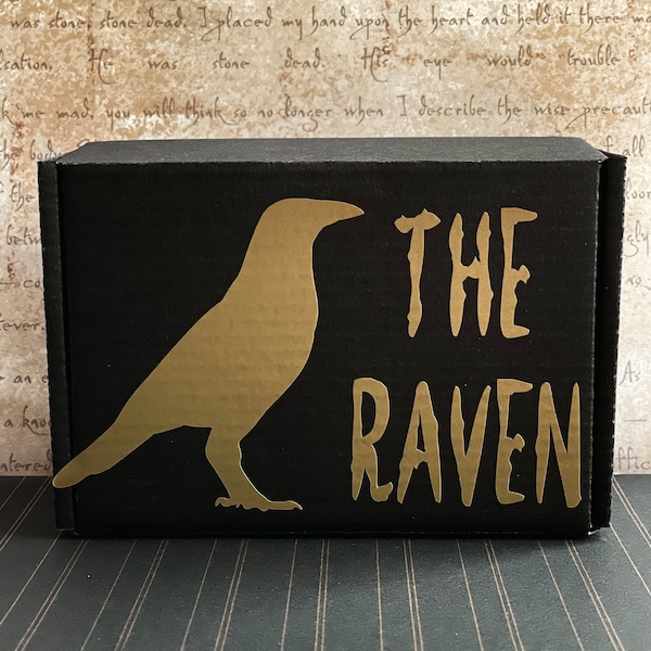 The Raven Mystery Box / Edgar Allan Poe Mystery Box / Gothic Goth Mystery Box / Lenore / Nevermore Gift Box / Skulls / Books / Dark Academia