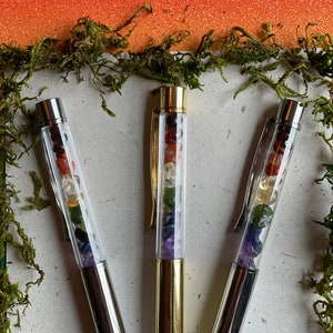 Witchy Crystal Pens / Gay Pride Pens / Garnet / Carnelian / Citrine / Jade / Lapis Lazuli / Amethyst / Unique Pen / Magical Pens / Gemstone image 2