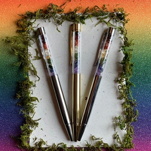 Witchy Crystal Pens / Gay Pride Pens / Garnet / Carnelian / Citrine / Jade / Lapis Lazuli / Amethyst / Unique Pen / Magical Pens / Gemstone image 3