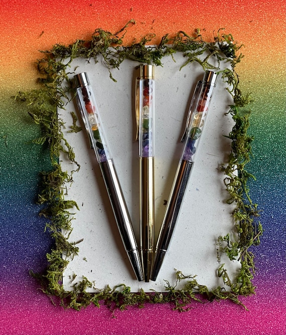 Witchy Crystal Pens / Gay Pride Pens / Garnet / Carnelian / Citrine / Jade / Lapis Lazuli / Amethyst / Unique Pen / Magical Pens / Gemstone