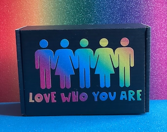 Pride Gift Box / Love Who You Are Gift Box / Love Yourself / Gay Gift Box / Gay Pride / Themed Gift Box / Rainbow LBGTQIA / Curated Gift