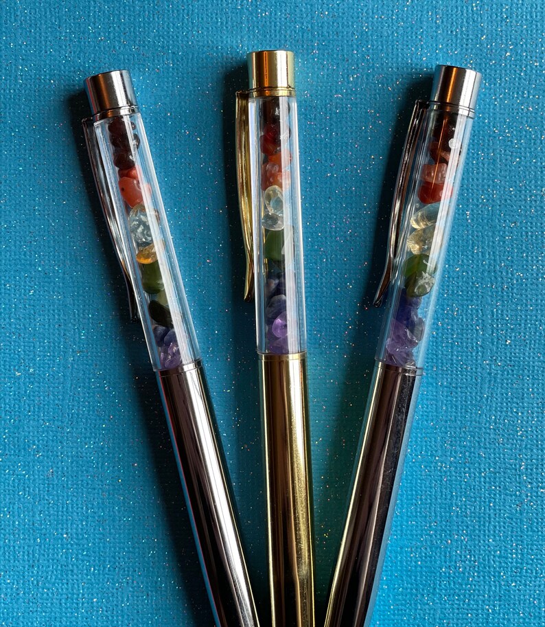 Witchy Crystal Pens / Gay Pride Pens / Garnet / Carnelian / Citrine / Jade / Lapis Lazuli / Amethyst / Unique Pen / Magical Pens / Gemstone image 5