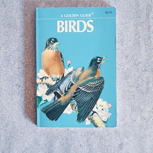 Vintage Golden Guide Birds Field Book: Pocket Birdwatching Nature Guide
