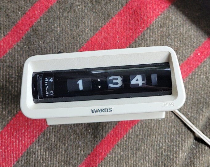 Vintage Flip Number Alarm Clock White Wards Model 459784 Etsy