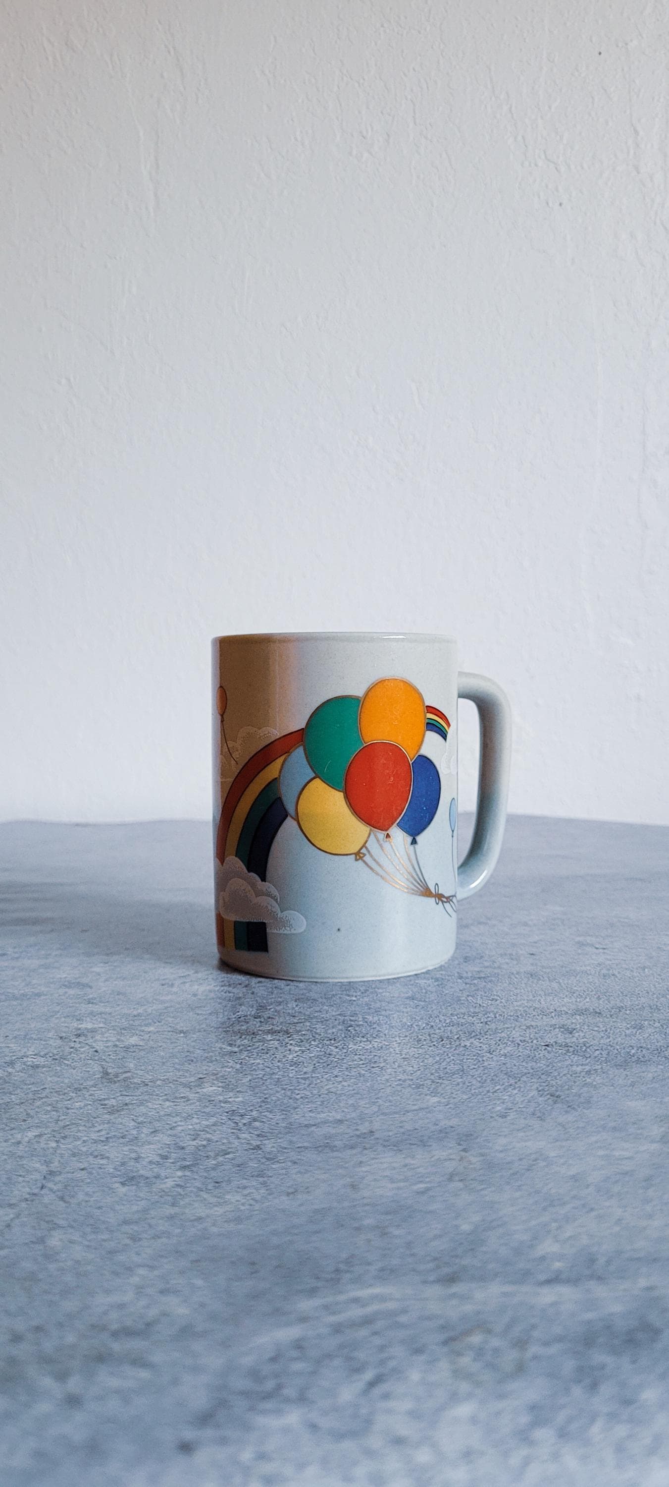 Whatever Retro Rainbow Pattern Ceramic Coffee Mug - 12 Oz, Dishwasher & Microwave Safe, Fun Novelty Gift - View #2