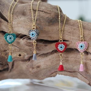 Evil Eye Heart Necklace