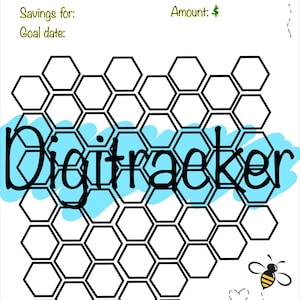 Bee savings challenge | printable/digital savings tracker | saving for trips or electronics
