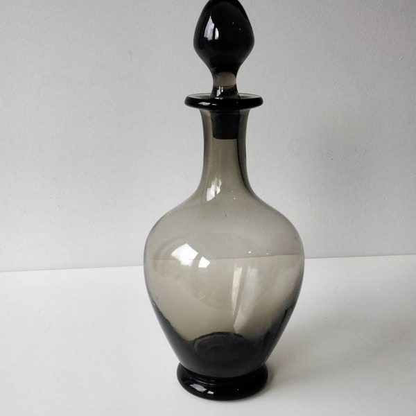 Vintage Smoked glass Decanter n/s 341