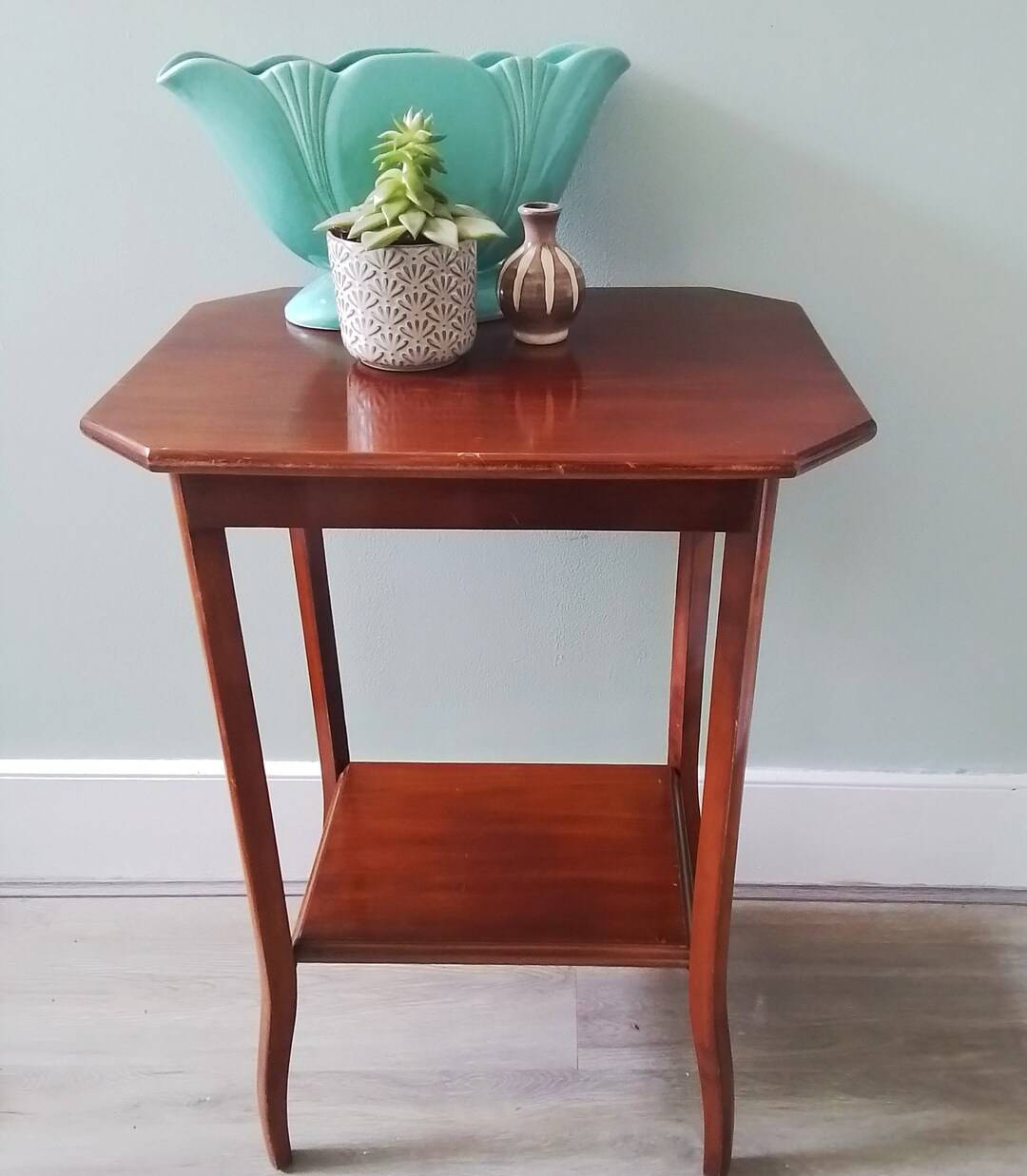 Vintage Dark Wood Console Table Side Table Hall Table Ref Etsy