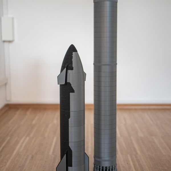 Starship S24 & Superheavy BN7 - Modèle 3d (Modèle numérique STL - Échelle 1:110)