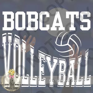 Bobcats Wave Volleyball PNG Mascot, FREE Commercial use license