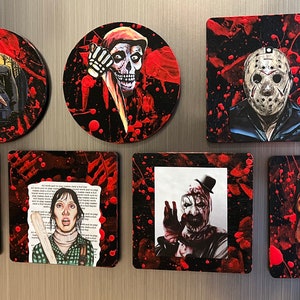 Black Blood Splatter Magnets