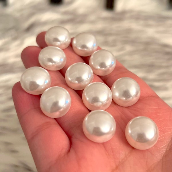 Realistic Pearl Magnet / PushPin - Real Pearl Like Jewel Magnets or Push Pins - Big Round Pearl - Has Real Pearl Shine Beautiful Big Pearls