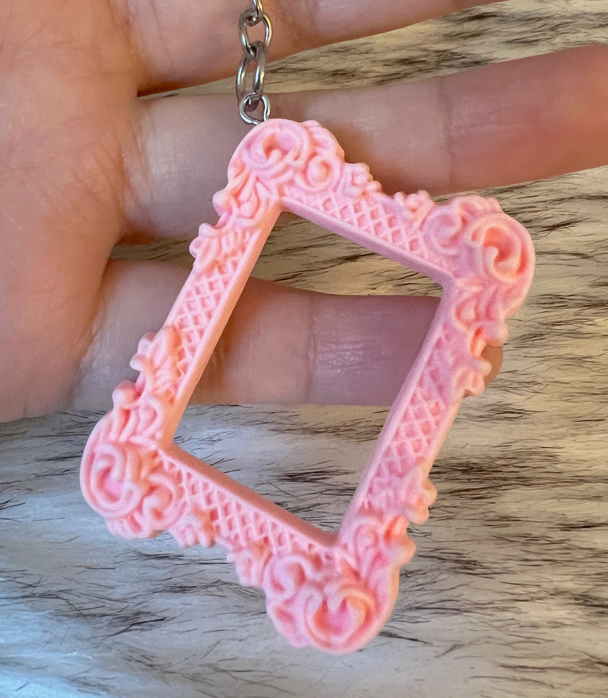 Mini Frame Keychain Photo Frame Keychain Pink / Etsy