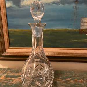 Vintage Atlantis Lead Crystal Whiskey Decanter Vintage Barware Made in Portugal