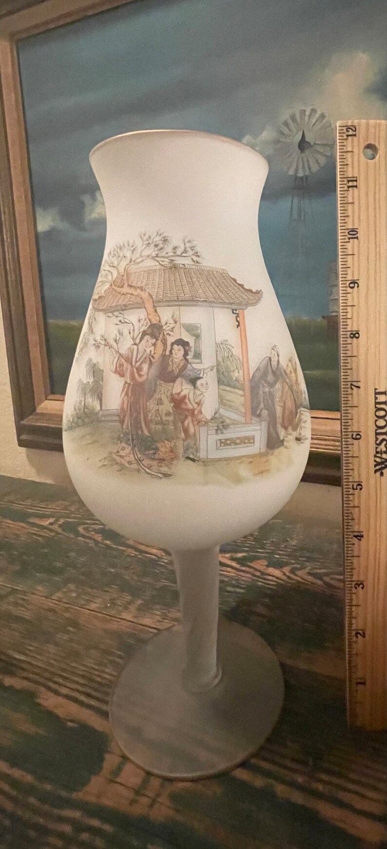 Vintage Norleans Satin Glass Twist Base Candle Holder/vase Etsy