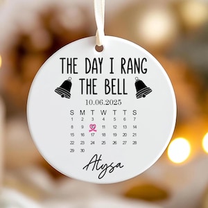 Der Tag, an dem ich die Glocke klingelte, Krebsüberlebender Ornament, Geschenk für das Ende der Chemotherapie, Geschenk für die Heilung