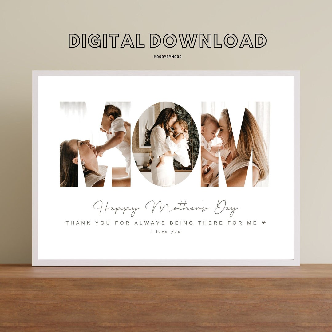 Personalized Mom Printable Poster, Custom Mom Photo Gift, Mothers Day ...