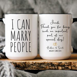 Personalized Wedding Gift for Officiant, Custom I can Marry People, Wedding Officiant Gift, Officiant Wedding Gift For Men Women, Thank You
