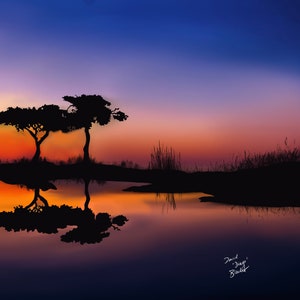 Orange Cerulean Sunset