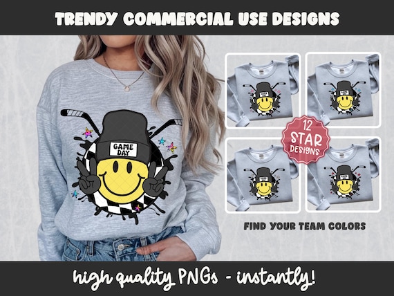 Hockey Mom PNG - Sports Mom PNG, Hockey Game Day PNG With Team Colors, Retro Hockey Sticks Sublimation for Shirts, Hockey Digital Download
