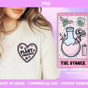 Retro Stoner PNG para sublimación, The Stoner Tarot Card PNG, Plant Powered Stoner Mom PNG, Cannabis Moms Club Png, 4/20 marihuana png