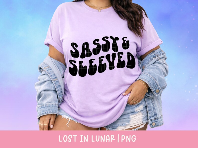 Bariatric Surgery PNG, Funny Sassy and Sleeved Design, Gastric Sleeve Weight Loss PNG, Retro Wavy Shirt Sublimation Graphic image 1