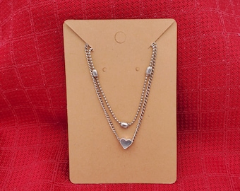 double heart necklace