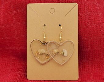 Flower Heart Earrings