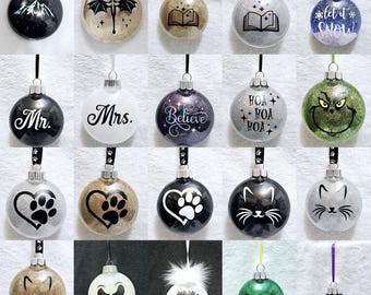 Decorazioni natalizie glitterate