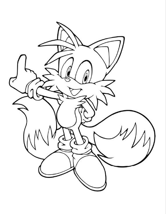 105 page printable sonic coloring book pdf size 8 5 x etsy