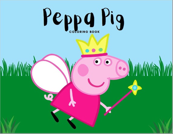 40-page Printable Peppa Pig Coloring Book PDF Size 8.5 ...