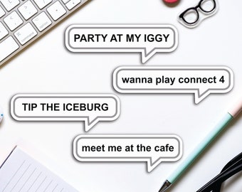 Club Pinguin Chat Aufkleber | Relatable Aufkleber, Wasserflasche Aufkleber, Aufkleber für Laptop, Club Penguin inspiriert, Puffle Aufkleber
