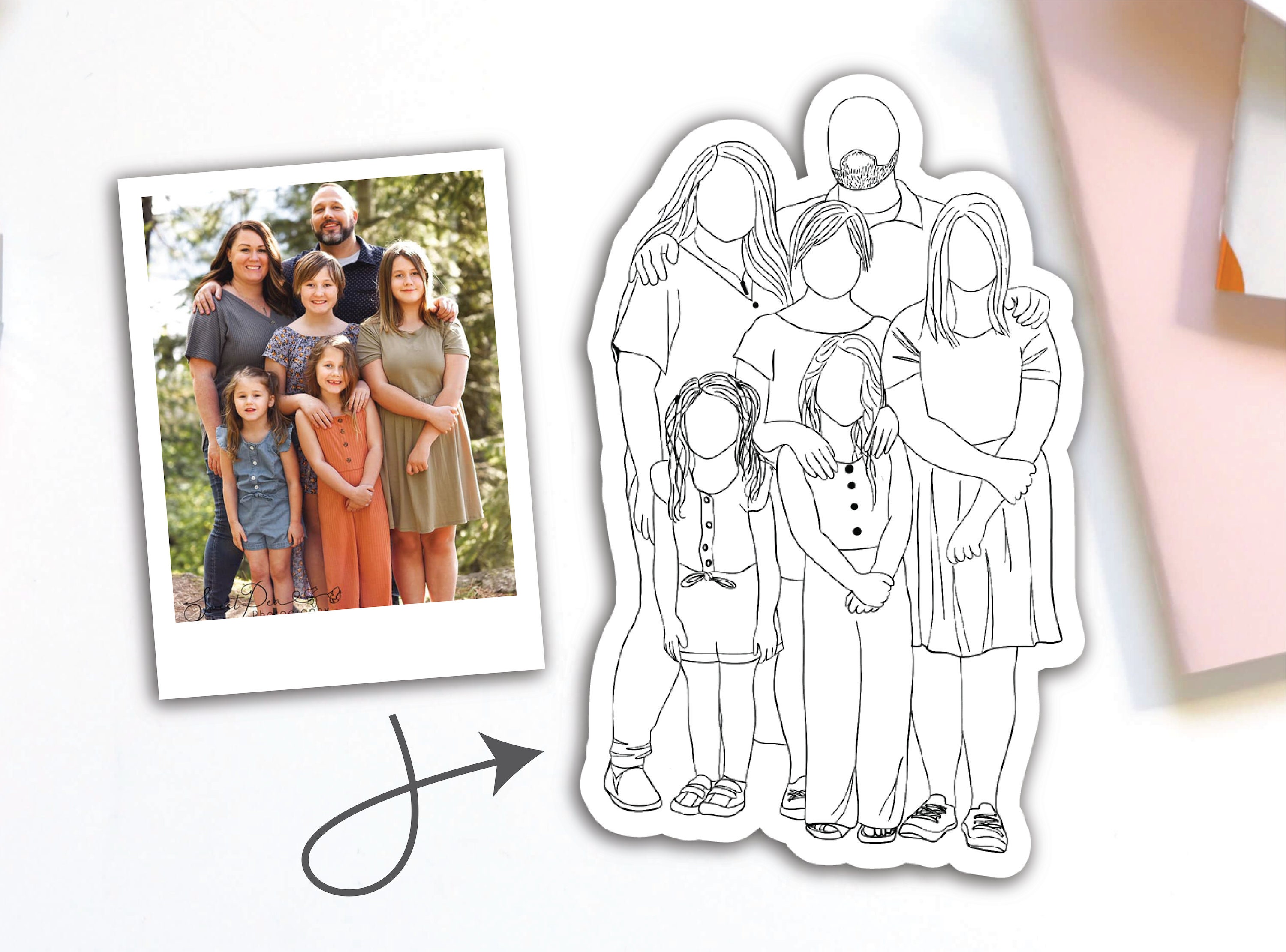 Personalized Family Photo Sticker | Gift for Her/ Family Photo Gift ...