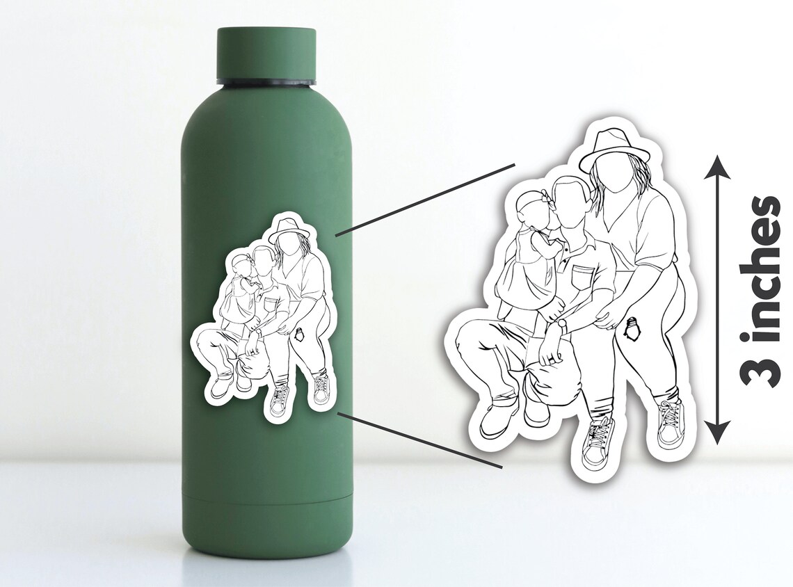 Personalized Family Photo Sticker | Gift for Her/ Family Photo Gift ...