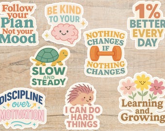Motivational Stickers: Weight Loss, Mental Health, Self-Love