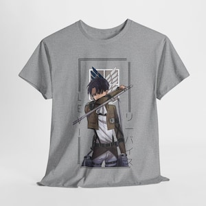 Levi Ackerman Shirt, Attack on Titan Anime Unisex-T-Shirt Bild 2