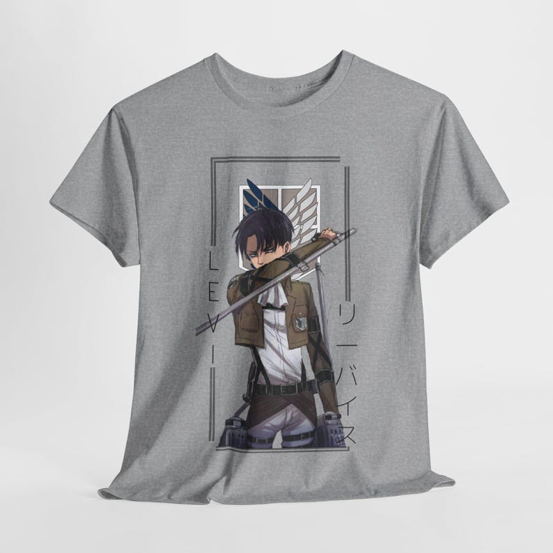 Levi Ackerman Shirt, Attack on Titan Anime Unisex-T-Shirt Bild 2