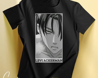 Attack on Titan Shirt, Levi Ackerman Shirt, Attack on Titan Tee, Unisex Anime Streetwear, Eren Yeager & Levi Anime Girl T-Shirt