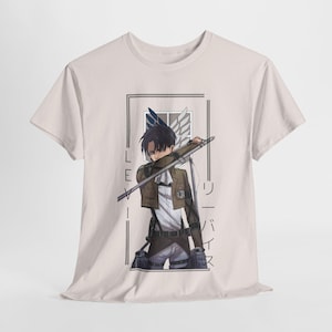 Levi Ackerman Shirt, Attack on Titan Anime Unisex-T-Shirt Bild 3