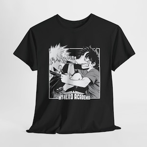 My Hero Academia Shirt, Bakugou vs Midoriya Shirt, My Hero Academia Anime Tee, Unisex Anime Girl Streetwear, Original Design for MHA Fans