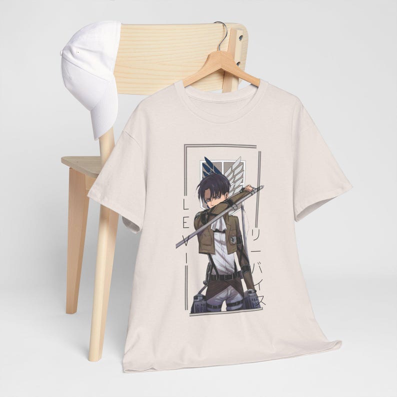 Levi Ackerman Shirt, Attack on Titan Anime Unisex-T-Shirt Bild 4