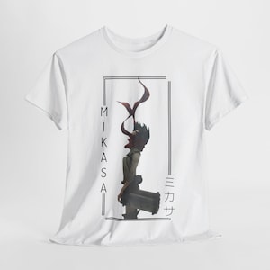 Attack on Titan Shirt, Mikasa Ackerman T-Shirt,  Shingeki No Kyojin Fan Art, Anime Girl Streetwear, AOT Graphic Unisex Shirt