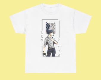 Attack on Titan Shirt, Levi Ackerman Shirt,  Anime Tee, Shingeki No Kyojin Shirt, AOT Unisex Streetwear, Anime Girl Graphic T-Shirt