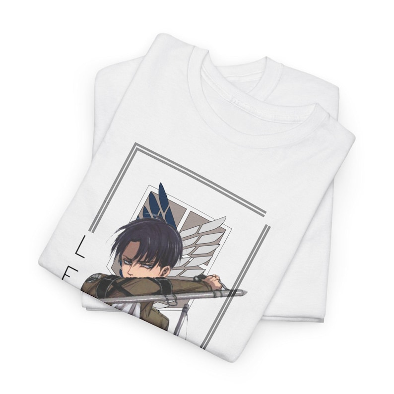 Levi Ackerman Shirt, Attack on Titan Anime Unisex-T-Shirt Bild 8