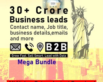 Paquete de contactos comerciales B2B: más de 300 millones de contactos verificados (descarga digital)
