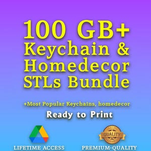 100GB+ 3D Printable STL Mega Bundle: Keychains, Mugs, Home Decor