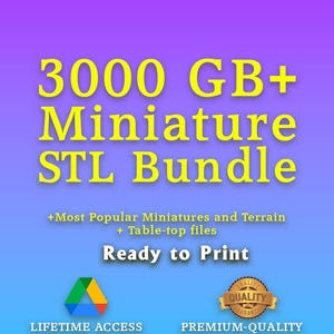 3000 GB+ Miniature & Terrain MEGA STL Pack: 3D Printable Models (Digital Download